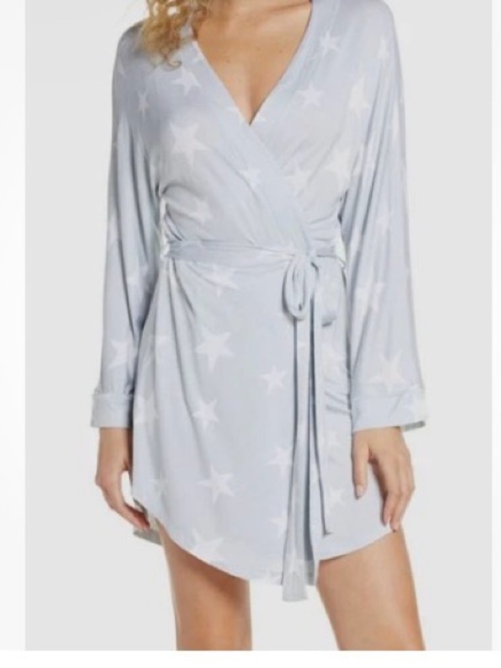 Honeydew All American Star Jersey Robe Blue Soft Lounge Robe S New